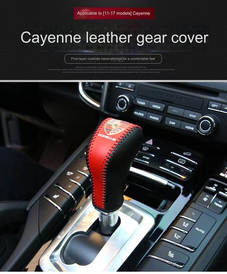 Porsche Cayenne gear shift leather cover