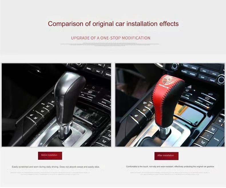 Porsche Cayenne gear shift leather cover