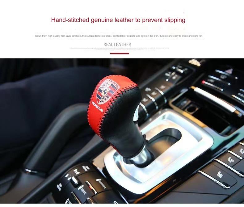 Porsche Cayenne gear shift leather cover